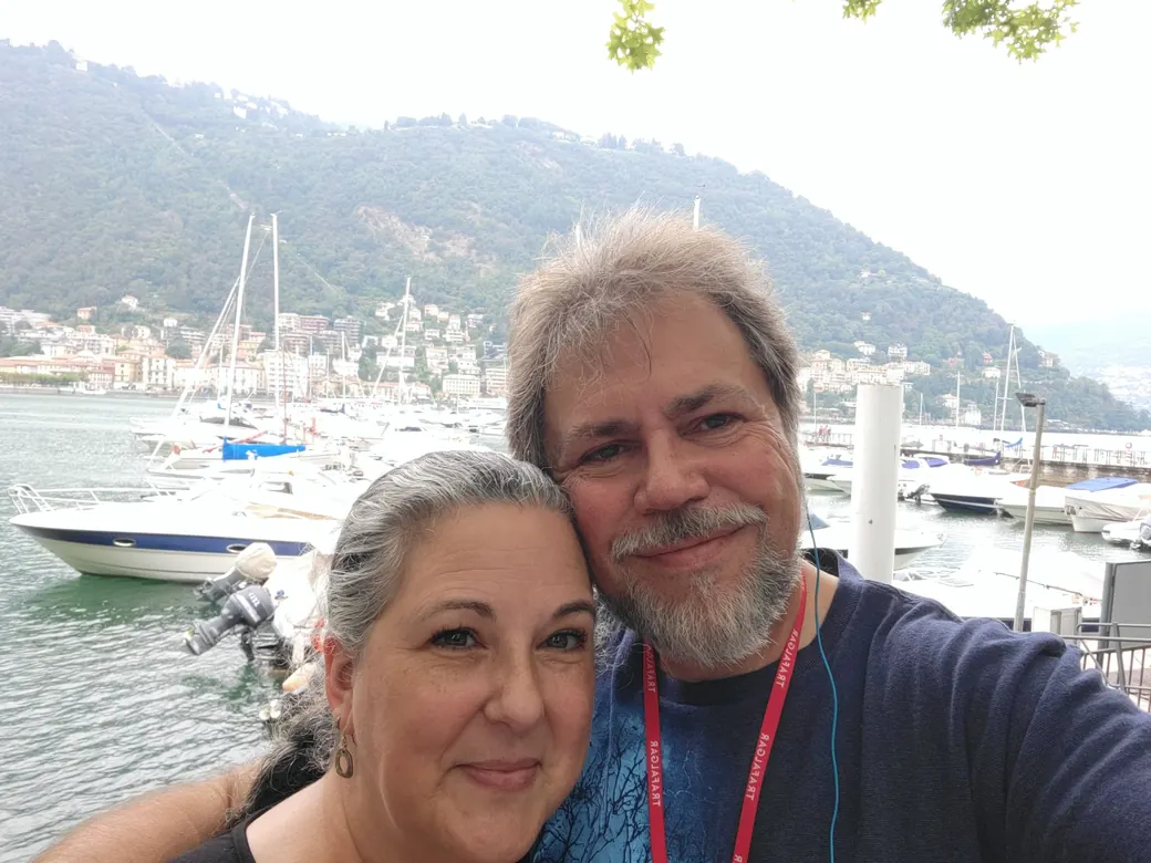 Jolene and Spencer Goff while traveling